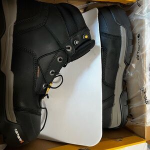 Caterpillar Men's Black and Gray Work Boots